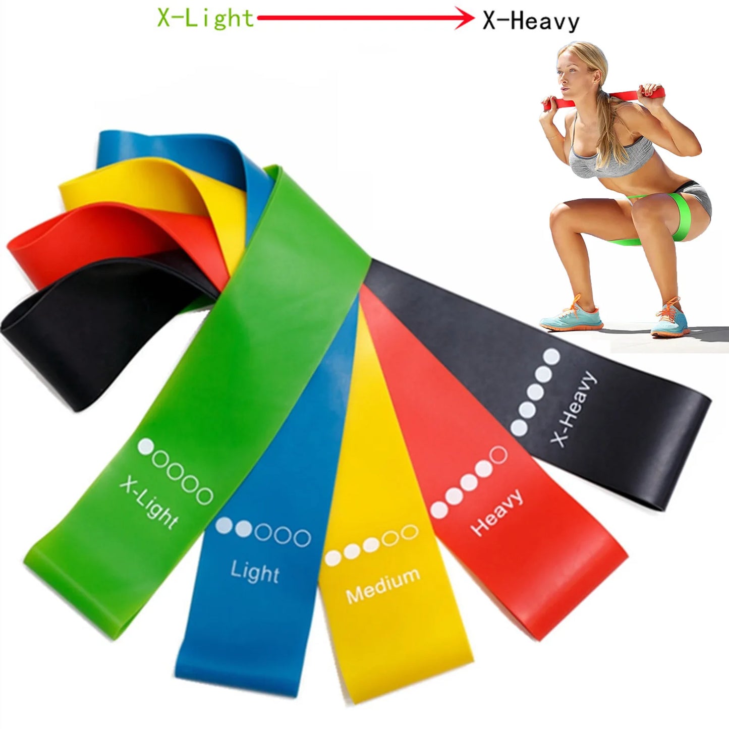 5-Piece Yoga Resistance Bands Set