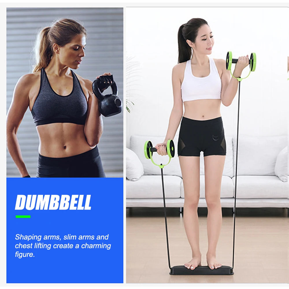 Ab Wheel Roller with Resistance Bands,