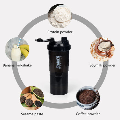 3-Layer Protein Shaker Bottle