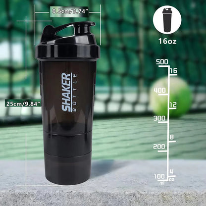 3-Layer Protein Shaker Bottle