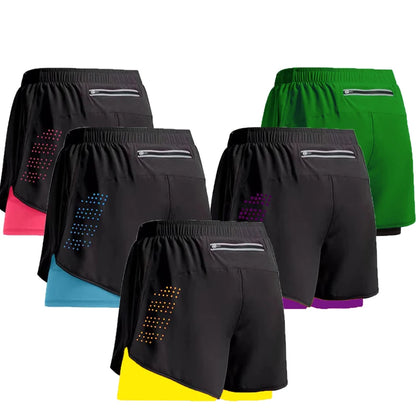 2-in-1 Quick-Dry Gym Shorts