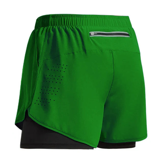 2-in-1 Quick-Dry Gym Shorts